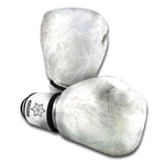 Silver Grey Marble Print Boxing Gloves