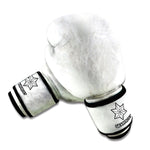 Silver Grey Marble Print Boxing Gloves