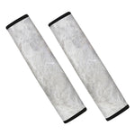Silver Grey Marble Print Car Seat Belt Covers