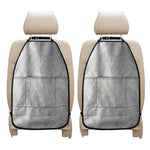 Silver Grey Marble Print Car Seat Organizers
