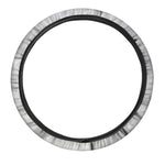 Silver Grey Marble Print Car Steering Wheel Cover
