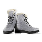 Silver Grey Marble Print Comfy Boots GearFrost
