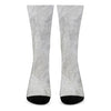 Silver Grey Marble Print Crew Socks