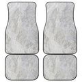 Silver Grey Marble Print Front and Back Car Floor Mats