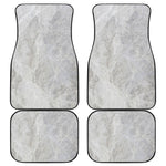 Silver Grey Marble Print Front and Back Car Floor Mats