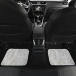 Silver Grey Marble Print Front and Back Car Floor Mats