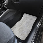 Silver Grey Marble Print Front and Back Car Floor Mats