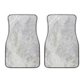 Silver Grey Marble Print Front Car Floor Mats