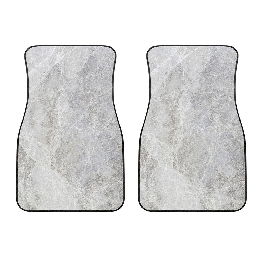 Silver Grey Marble Print Front Car Floor Mats