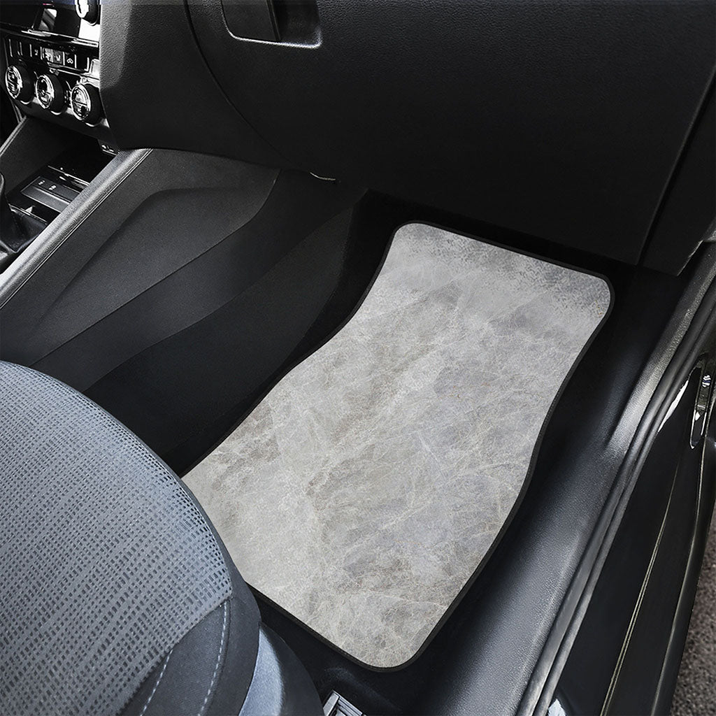 Silver Grey Marble Print Front Car Floor Mats