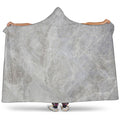 Silver Grey Marble Print Hooded Blanket