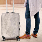Silver Grey Marble Print Luggage Cover GearFrost