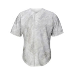 Silver Grey Marble Print Men's Baseball Jersey