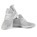 Silver Grey Marble Print Mesh Knit Shoes GearFrost