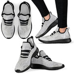 Silver Grey Marble Print Mesh Knit Shoes GearFrost
