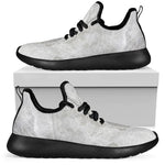 Silver Grey Marble Print Mesh Knit Shoes GearFrost
