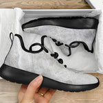 Silver Grey Marble Print Mesh Knit Shoes GearFrost