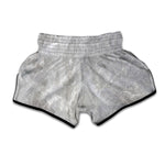 Silver Grey Marble Print Muay Thai Boxing Shorts
