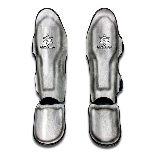 Silver Grey Marble Print Muay Thai Shin Guard