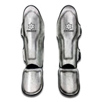 Silver Grey Marble Print Muay Thai Shin Guard