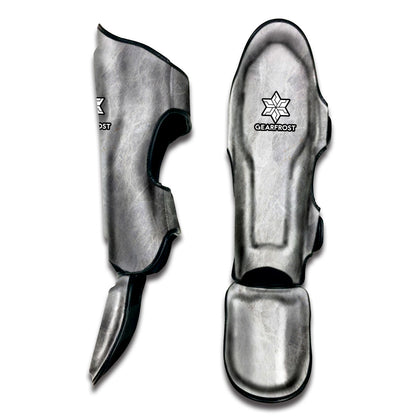 Silver Grey Marble Print Muay Thai Shin Guard