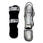 Silver Grey Marble Print Muay Thai Shin Guard