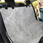 Silver Grey Marble Print Pet Car Back Seat Cover