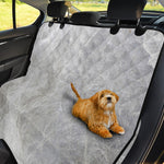 Silver Grey Marble Print Pet Car Back Seat Cover