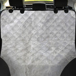 Silver Grey Marble Print Pet Car Back Seat Cover