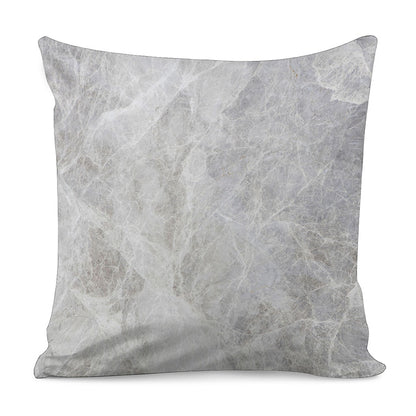 Silver Grey Marble Print Pillow Cover