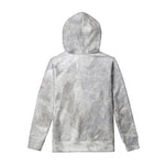 Silver Grey Marble Print Pullover Hoodie
