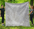 Silver Grey Marble Print Quilt