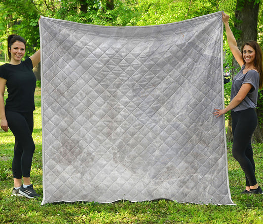 Silver Grey Marble Print Quilt