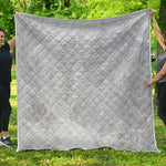 Silver Grey Marble Print Quilt
