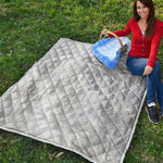 Silver Grey Marble Print Quilt