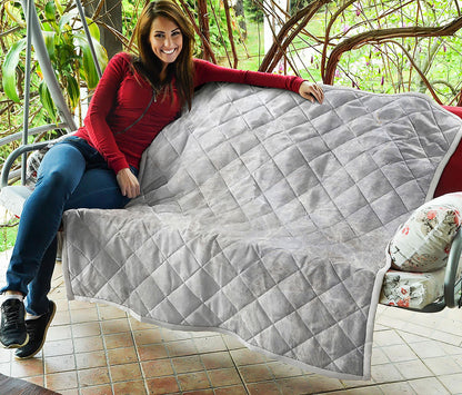 Silver Grey Marble Print Quilt
