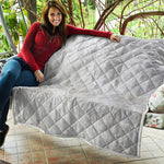 Silver Grey Marble Print Quilt