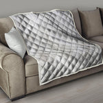 Silver Grey Marble Print Quilt