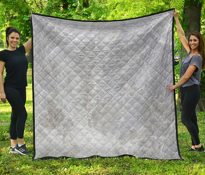 Silver Grey Marble Print Quilt