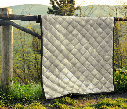 Silver Grey Marble Print Quilt