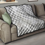Silver Grey Marble Print Quilt