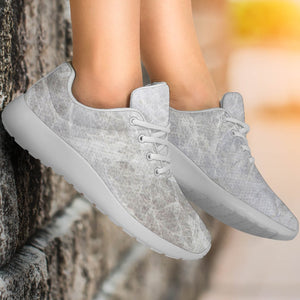 Silver Grey Marble Print Sport Shoes GearFrost