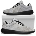 Silver Grey Marble Print Walking Shoes