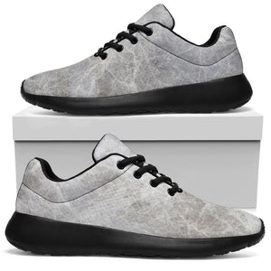 Silver Grey Marble Print Sport Shoes GearFrost