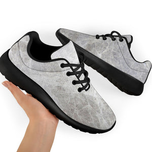 Silver Grey Marble Print Sport Shoes GearFrost