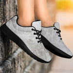 Silver Grey Marble Print Sport Shoes GearFrost