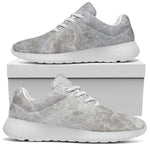 Silver Grey Marble Print Sport Shoes GearFrost