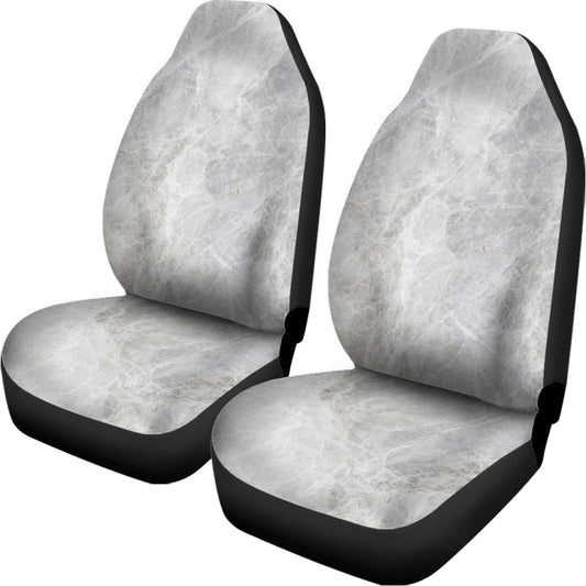 Silver Grey Marble Print Universal Fit Car Seat Covers