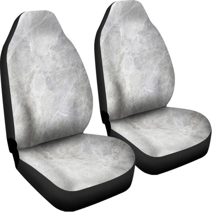 Silver Grey Marble Print Universal Fit Car Seat Covers