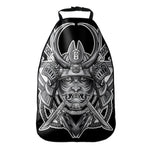 Silver Samurai Mask Print Car Seat Organizers